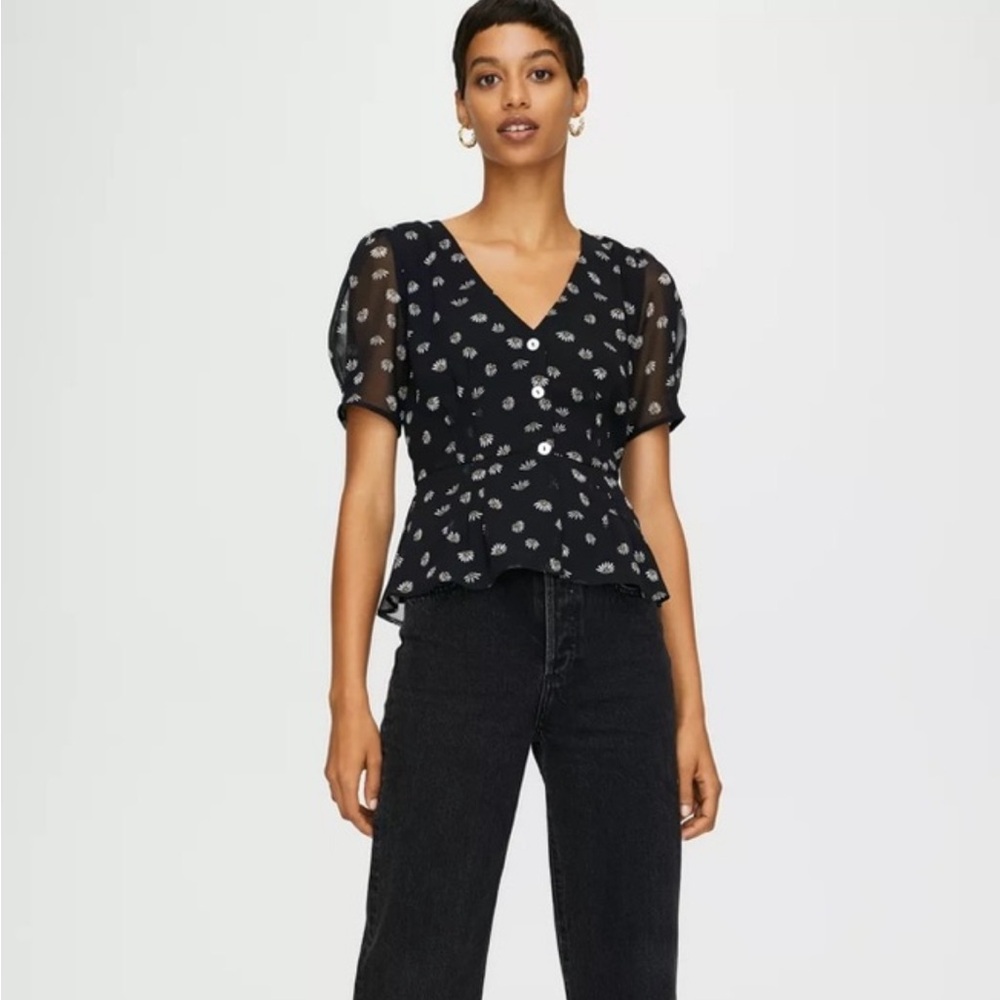 Aritzia peplum blouse - M